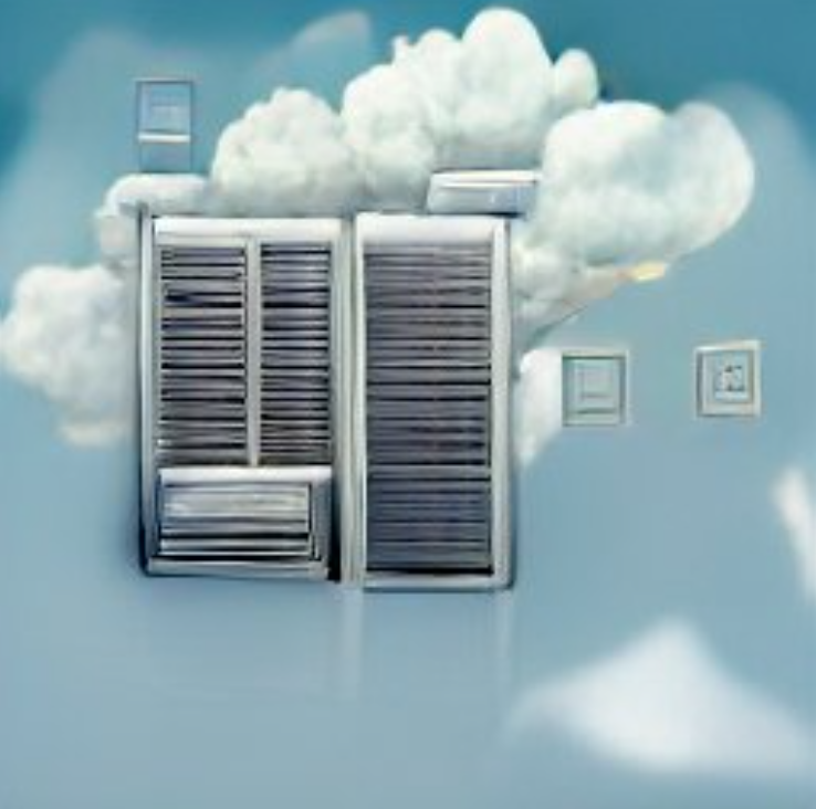 servers in the cloud digital art